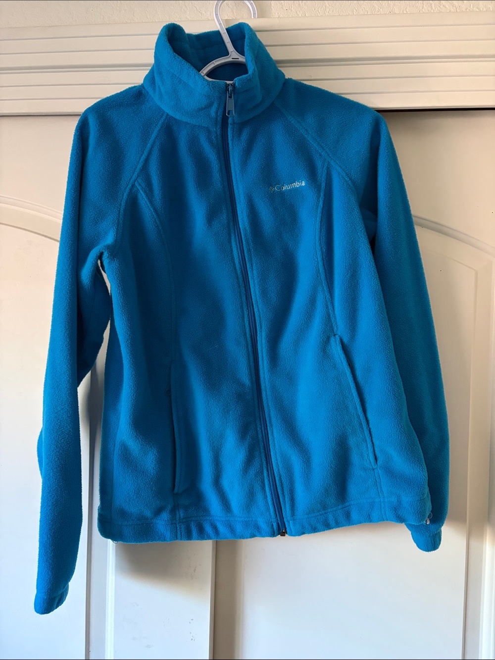 Columbia Teal Blue Full-Zip Fleece Jacket